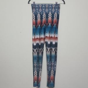 Jiva Abstract Printed Yoga Leggings Size S